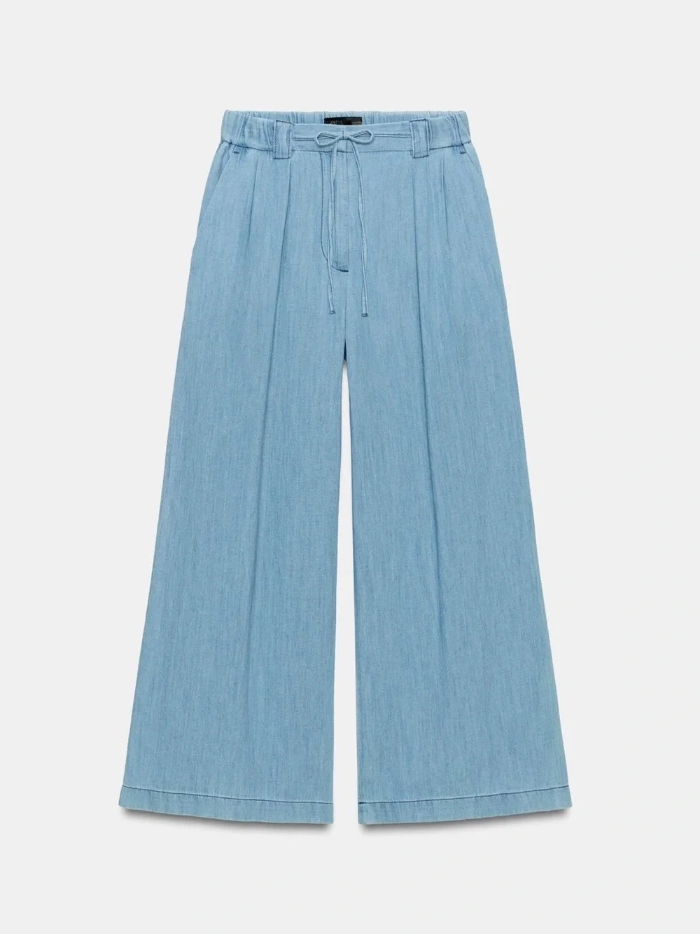 Zara linen blend flowy wide leg culottes